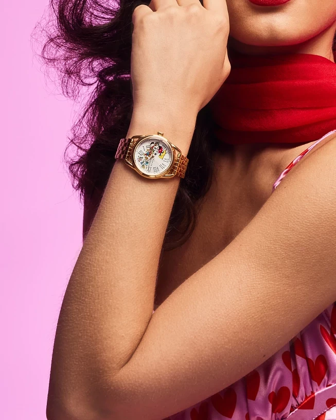 Mickey Classic Silver-Tone Dial Stainless Steel Bracelet FE7093